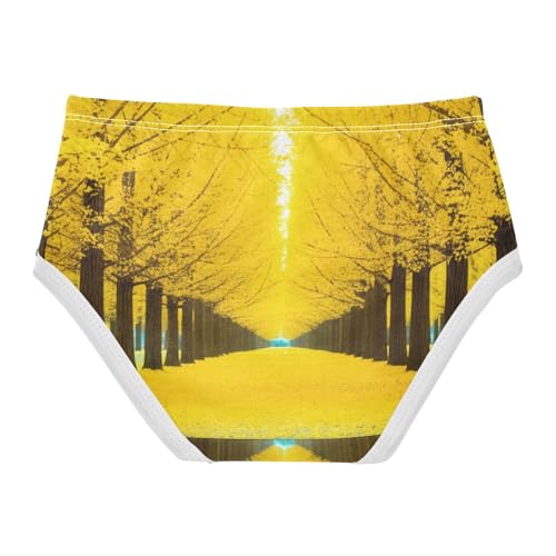 Golden Ginkgo Trees Girls Underwear Toddler 2t Cotton Panties Little Girl Personalized Briefs Kids Undies2