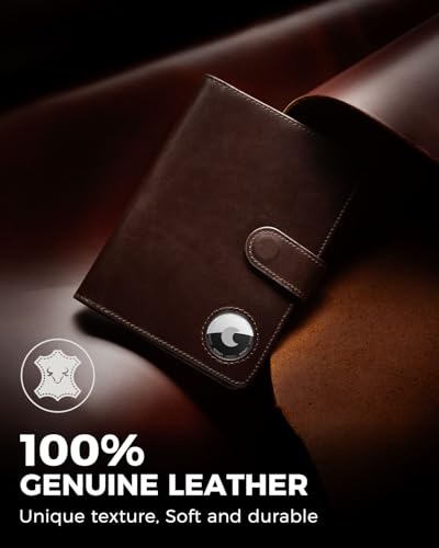 LORZOR Full Grain Leather Passport Wallet