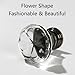 BE-TOOL 8 Pack Crystal Cabinet Knobs Flower-Shaped Drawer Dresser Pulls Handles 33 * 40mm for Furniture Doors Cupboards Clear