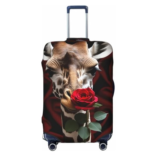 Housse pour valise élastique girafe évite les rayures de bagages Noir L