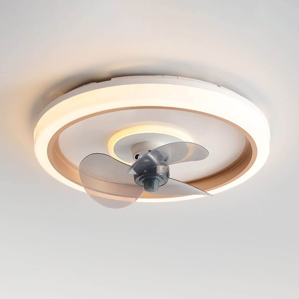 HXYSXHJUO Indoor Mute Fan Light Modern 6 Speed Ceiling Living Room Bedroom Lights Lighting 86W LED Dimmable With Low Profile