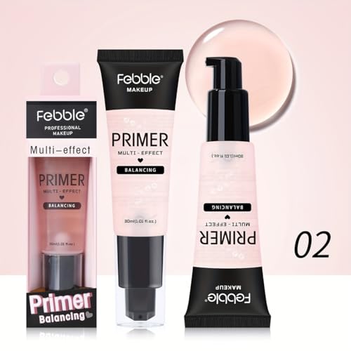 Primer Face Makeup Pore Filler Primer Gel-Based Hydrating Face Primer Matte Refreshes Full Coverage Foundation Base Primer Long Lasting Hydrating Smoothing Makeup(02F Pink) - Image 3