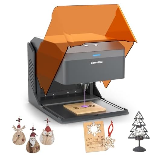 Genmitsu Kiosk 2.5W 2500mW Laser Engraver, Lightweight Portable Laser Engraver Machine, Home Laser engraver with Acrylic Enclosure for DIY Wood Leather, 3.9'' x 3.9'' Engraving Area, Laser Safety Class 1
