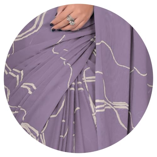Image of MIRCHI FASHION Women's Ready to Wear 1 Minute Drape Chiffon Printed Saree with Blouse Piece