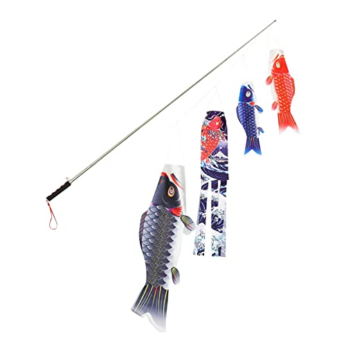 Manche à air koinobori pour animer un jardin triste avec un drapeau de carpe coloré