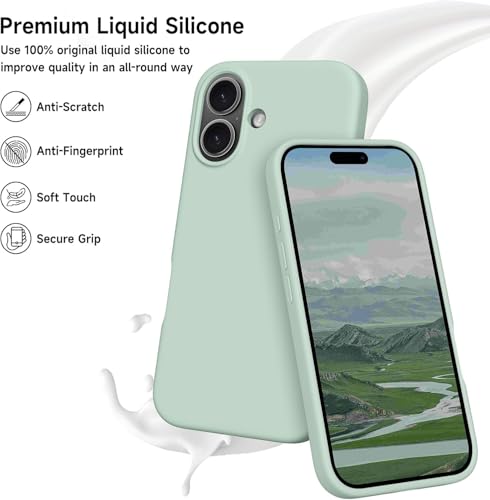 Image of Back Cover Compatible with iPhone 17 Case (6.3) Soft Touch Slim Liquid Silicone Full Protection Shock Proof Back Cover for iPhone 17 (SC Mint)