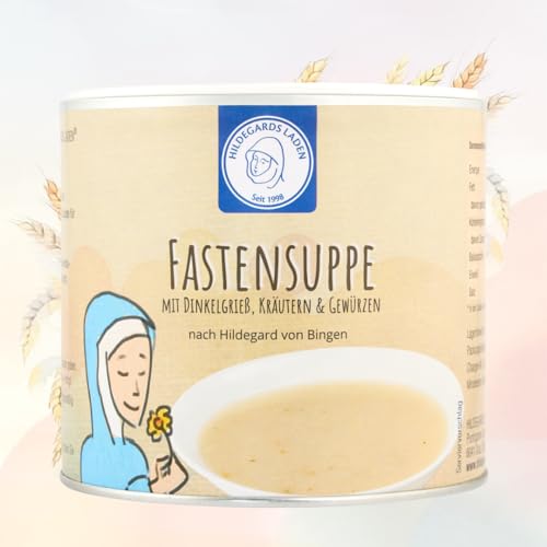 Fastensuppe | Hildegard Fastensuppe | Dinkelgrießsuppe mit Hildegard-typischen Gewürzen | 100% natürlich | nach Hildegard von Bingen | 38 Teller | 380g