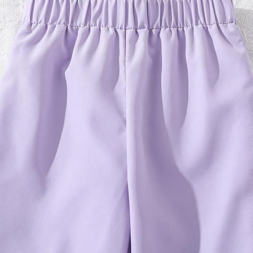 Girls Spring 2 Piece Outfits, Long Sleeve Sweatshirt Pullover Tops and Cargo Pants Elastic Waist Casual Jogger Pants3