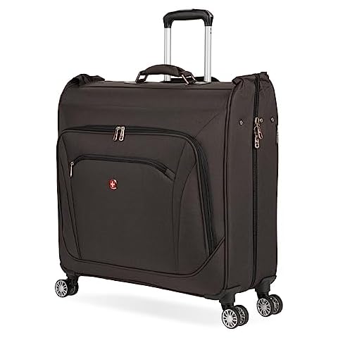 SwissGear 7895 Premium Rolling Garment Bag, Heather Grey, 24" Spinner Edition Cover
