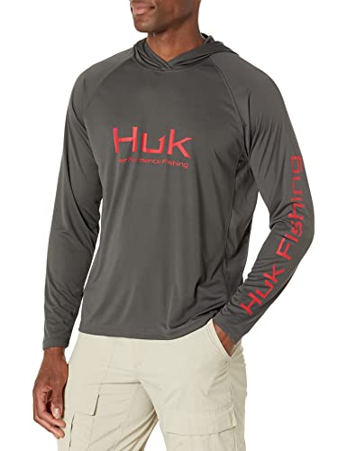 Sweat à Capuche Homme Huk Performance Fishing - 3XL - Gris Camouflage - Occasion