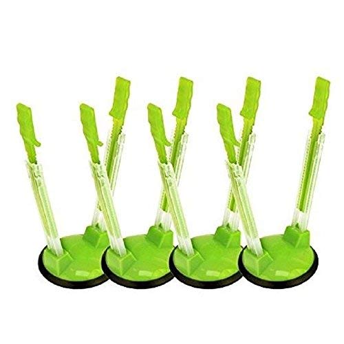 YUFF Baggy Sandwich Racks Holderï¼ŒFood Storage Bags Clip-Ideal Plastic Kitchen Gadget, No Hassle Cooking Solutions(4 Pack), 4pcs, Green