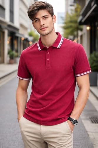 Image of TAGAS Mens Polo T-Shirt || Men's Color Polo Tshirt | Short Sleeve Casual Pullover with Collar |Casual Wear for Men | Mens Regular FIT T-Shirts