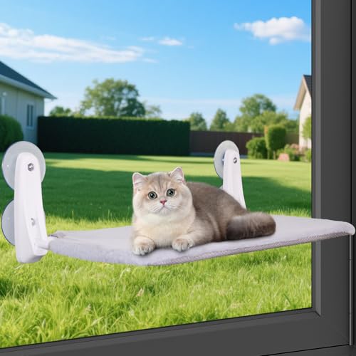 Cat Window Perch, Sturdy Foldable Cat Window Hammock Seat with 8 Suction Cups with Dual-Sided Bed for cat Hammock Outdoor Weatherproof, Provide a Convenient Environment for Cats to Play
