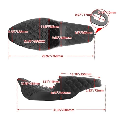 Asiento de motocicleta doble para Touring Road King y Electra Glide 2008-2023 7
