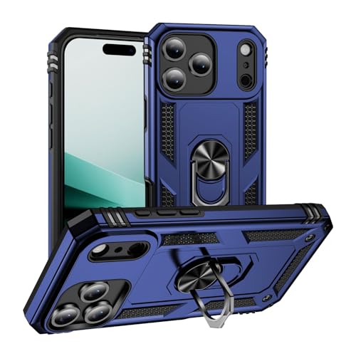 Coque iPhone 17 Pro bleu silicone rigide pour appels vidéo mains libres