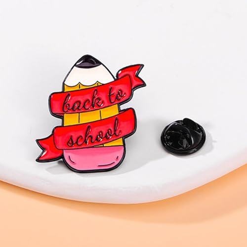 Image of Back to School Pins for Student Teacher Pins Bulk Back to School Gifts for Students Cute Back to School Brooches Enamel Lapel Pins for Backpack Clothes Teacher Brooch Pin Back to School Accessories-4