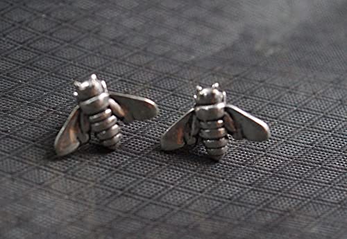 Bee Earrings Studs Tiny Mini Bumble Honey Stainless Steel BEE Flying Stud Earring4