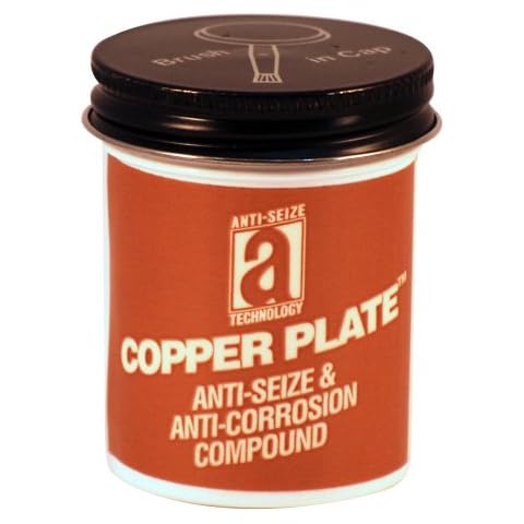 Anti-Seize Technology Copper Plate 21002 Anti-Seize Compound Without Graphite or Aluminum in a Non Melting Carrier, 2 oz, Copper, Paste Cover