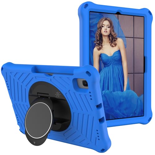 Housse tablette Samsung S6 10.5 antichoc pour enfants avec support stylet stylo bleu
