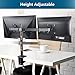 H HUANUOAV Dual Monitor Stand - Dual Monitor Mount Desk Arm with C Clamp, Grommet Mounting Base for Two 13-27 Inch LCD Computer Screens - Each Holds up to 17.6lbs
