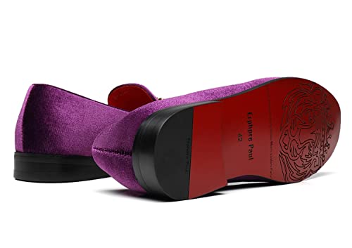 Image of Men's Velvet Loafers Wedding Party Prom Homecoming Shoes