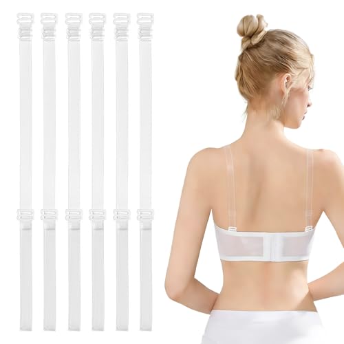 Liqqlex Clear Bra Straps Adjustable Invisible Non-Slip Bra Straps