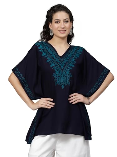 Image of QAZMI Women's Rayon Cotton Kaftan
