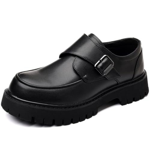 Mocasines de piel auténtica para hombre con elegante puntera redonda