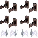 FAATCOI Baseballschläger-Display-Koffer, 8 Stück, Wandhalterung, horizontaler Baseballschlägerhalter, massives Holz, Aufhänger für Softball-Hockeyschläger, 4 Sets