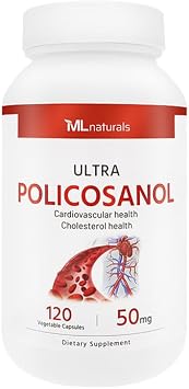 ML Naturals Policosanol 50mg Per Serving 120 Vegetable Capsules Non-GMO & Gluten-Free