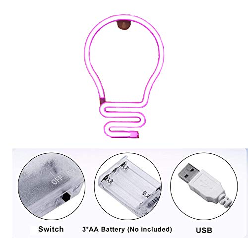 Ampoule néon LED rose à suspendre comme cadeau d'anniversaire idéal