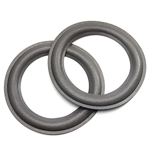Image of Fielect 2Pcs 6.5inch /165mm Foam Speaker Edge Surround Rings Replacement Kit for Speaker Repair or DIY Black