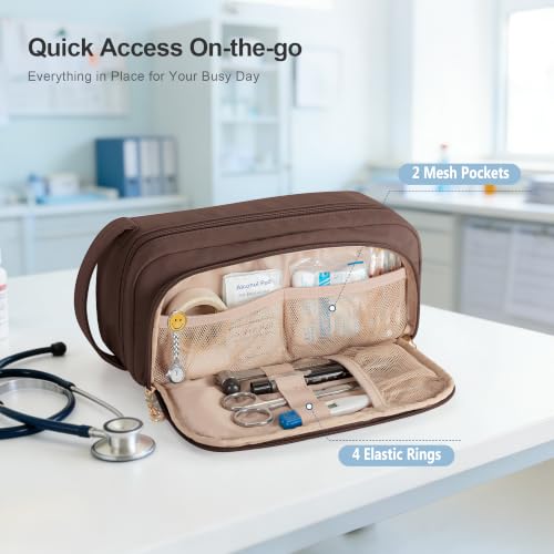 Image of Trunab Stethoscope Case Compatible with 3M Littmann /MDF /ADC, Chocolate
