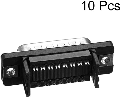 XYWHPGV IDC Flat Cable Connector D-Sub 2 Row 15 Pin Male Connector IDC Crimp Port Connection Terminal for Flat Flat Cable Black Pack of 10(8a5cb 5561c 16f13 a7bfa 6fa19 80