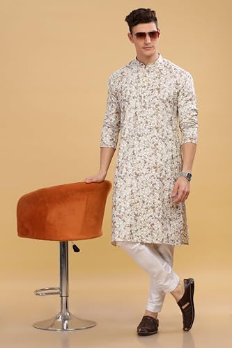 Image of BE ACTIVE Cotton Kurta for Men | Traditional and Classy Design | Indian Kurta | Full Sleeve Kurta