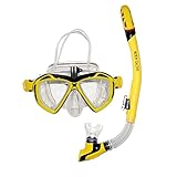 Body Glove Passage Mask & Snorkel Combo-Large-Adult-Tempered Glass-Silicone-Flex Tube-Camera Mount-Snorkel Dry top