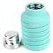 que Bottle | Designed for Travel and Outdoor. Collapsible Water Bottle - Food-Grade Silicone/BPA Free/Lightweight/Eco-Friendly - 20oz (Misty Mint)