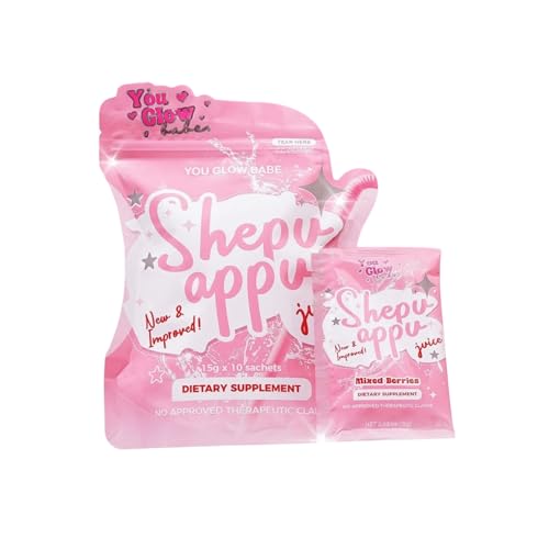 NEW PACKAGING YOU GLOW BABE Shepu Appu Juice – Mixed Berries Drink Mix | 15g x 10 Sachets