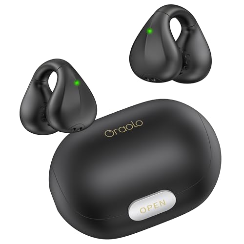 Auriculares Conduccion Osea, Auriculares Inalámbricos Deportivos Bluetooth 5.3, Cascos Oseos Inalambricos con Clip y Cancelación de Ruido ENC, 40H de Reproducción, IPX6 Impermeable para Running
