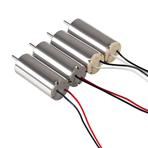 Aediko AE19722 4Pcs 8520 Brushed Motors 8.5X20Mm Motor 3-5V 0.15A 35000Rpm-50000Rpm 8520 Motor Hollow Cup Drone Motor + 4Pcs Cw Ccw Propeller Compatible With Fpv Rc Quadcopter thumb #3