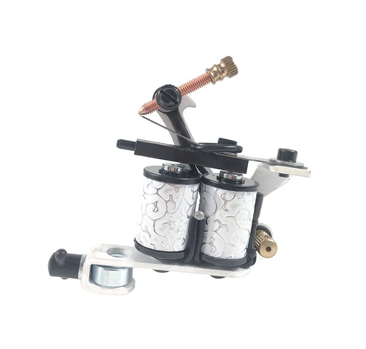 Coil Tattoo Machine Kit for Beginners - Complete Tattoo Set with Mini Power Supply, Tattoo Inks, Tattoo Needles, Practice Skin and Foot Pedal