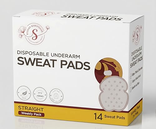 Image of Studio Shringaar Women's Handloom Cotton Silk Readymade Saree Blouse with Underarm Sweat Pads (Pack of 14 Pads)