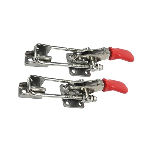 KONTONTY 2 Pcs Latch Clamp Tool Toggle Latch Deadbolt Hasp Screen Door Latch Case Latch Adjustable Lock Clip Manual Shower Head with Shut off Valve Desk Privacy Panel Vertical Toggle Clamp