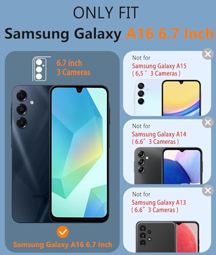 Image of SHINESTAR Back Cover for Samsung Galaxy A16 5G | Frosted Semi-Transparent Slim Case | Only Compatible with Wireless Magnetic Accessories | Hard Back, Matte Finish - Black
