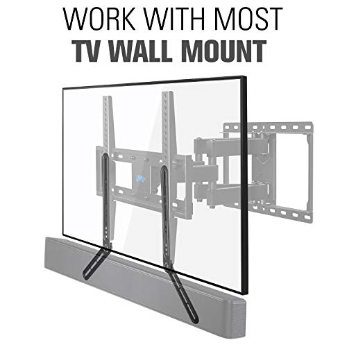 Mounting Dream Soundbar Mount Sound Bar TV Bracket for Mounting Above or Under TV Fits Most of Sound Bars Up to 22 Lbs, with Detachable Long and Short Extension Plates MD5420