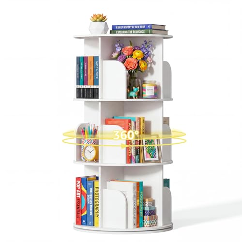 DUMOS 3 Tier Rotating Bookshelf Tower...