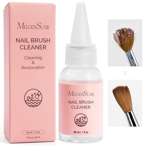 MelodySusie Nail Brush Cleaner, Acrylic Gel Nail Brushes Cleaning & Restoration Wax and Gel Removing...