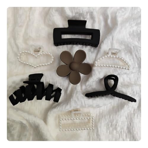 7 Piranha Prendedor Presilha formato Luxo Premium Menina Mulher Acessório Cabelo