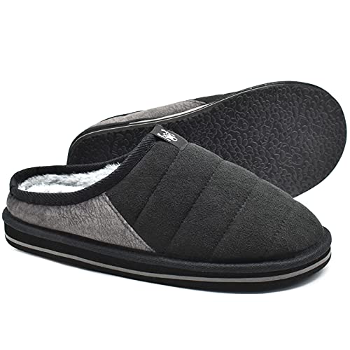 KuaiLu Sloffen Heren Winter Warme Pluche Schapenvacht Pantoffels Comfort Steunzolen Memory Foam Mannen Slippers Pluizig… - Image 8