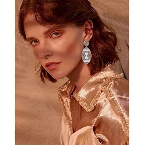 Handmade Lightweight Acrylic Football Baseball Rugby Basketball Dangle Drop Earrings for Women Jewelry Gift3